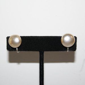 🤍 Screw-On Pearl Earrings · 0.5" · Vintage Classic for Non-Pierced Ears ✨